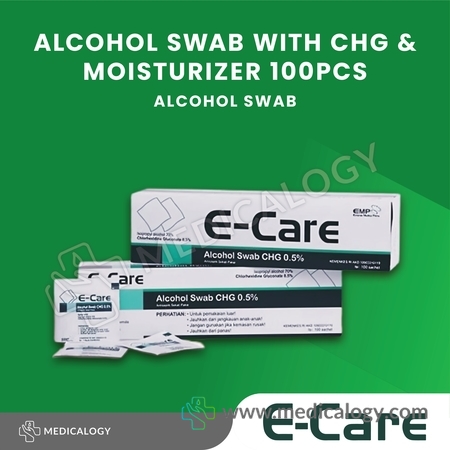 harga Alcohol Swab with CHG & Moisturizer 100pcs E-CARE