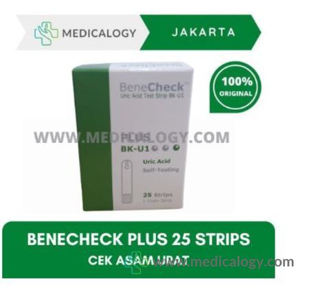 harga Benecheck Plus Strip Alat Cek Asam Urat - isi 25 Strips