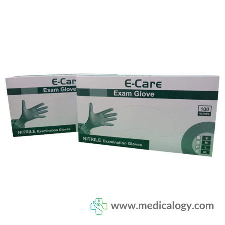 harga E-CARE Sarung Tangan NITRILE POWDER FREE size L per box isi 100