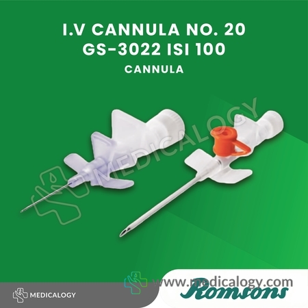 jual I.V Cannula No. 20 GS-3022 per box isi 100 Romsons 