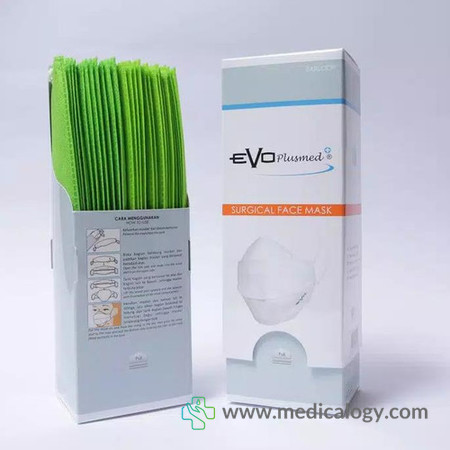 harga Masker EVO Plusmed isi 25 Warna Lime Hijau