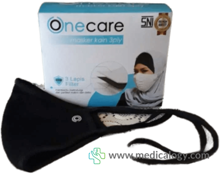 jual Masker Kain 3 Ply Headloop Hijab Standar SNI ecer warna hitam