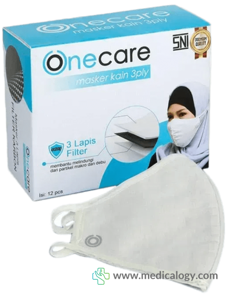 harga Masker Kain 3 Ply Headloop Hijab Standar SNI Ecer Warna Putih