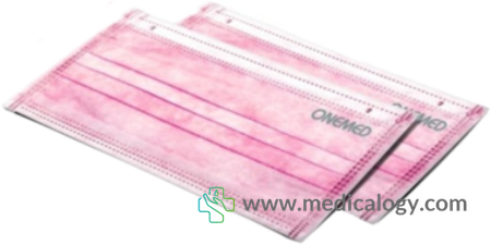 jual Masker Medis Earloop Onemed pink isi 50 Pcs