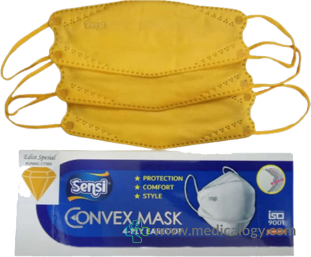 jual Masker Sensi Convex Warna Kuning Citrat isi 20 per Box