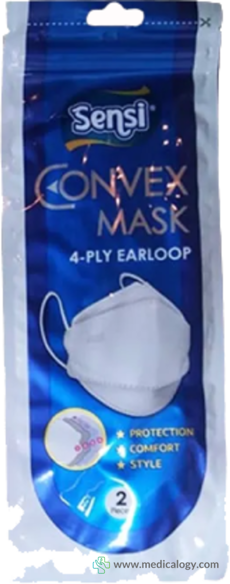 harga Masker Sensi Convex Warna Putih isi 2 pcs