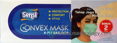 jual Masker Sensi Convex Warna Snowy isi 20 + 2 pcs