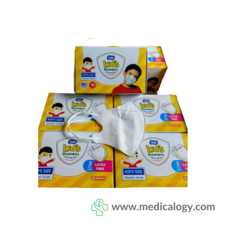 jual Masker Sensi Duckbill anak isi 40 pcs Putih