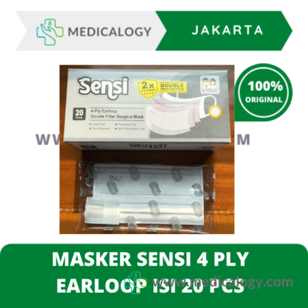 harga Masker Sensi Earloop 4 Ply Isi 20 Pcs