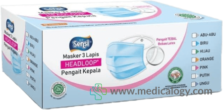 jual Masker Sensi Headloop Per Box isi 40 Lembar