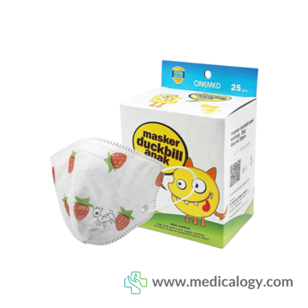 harga Onemed Masker Duckbill Anak Strawberry Isi 25