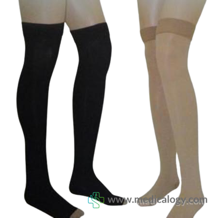 harga Oppo M-2170 Mid Thigh Stocking CCL II Soft Beige-Relaxan Ukuran M