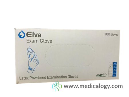 harga Sarung Tangan Latex ELVA POWDER FREE size S per Box isi 100