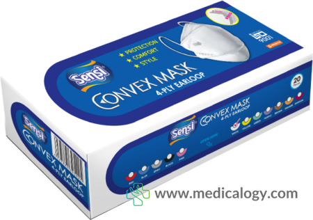 beli Sensi Masker Sensi Convex Masker Wajah Hijau isi 20 Masker Sensi Convex