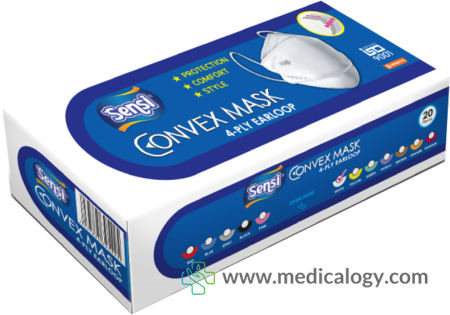 harga Sensi Masker Sensi Convex Masker Wajah Hitam isi 20 Masker Sensi Convex