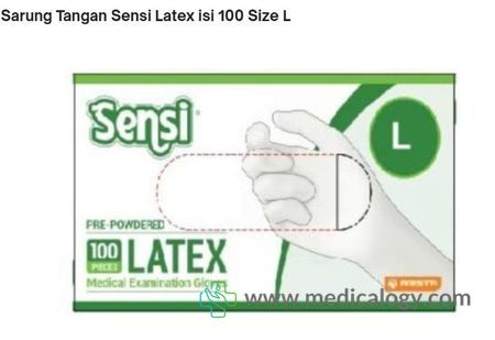 harga SENSI Sarung Tangan Latex Size L 100ea