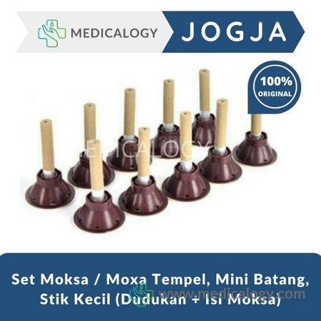 harga Set Moksa / Moxa Tempel, Mini Batang, Stik Kecil (Dudukan + Isi Moksa)