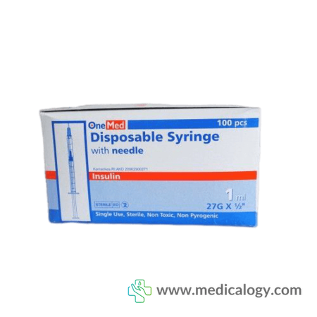 harga Spuit 1 cc Insulin OneMed per Box isi 100 pcs