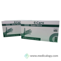 jual E-CARE Sarung Tangan NITRILE POWDER FREE size XL per box isi 100