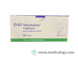 jual HOSLAB BLOOD Collection Needle Flasback Needle 21G 1" Vacutainer Needle