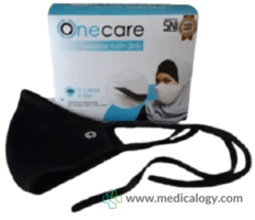 jual Masker Kain 3 Ply Headloop Hijab Standar SNI ecer warna hitam