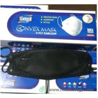 jual Masker Sensi Convex 4 Ply Ecer Satuan Warna Hitam