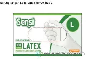 jual SENSI Sarung Tangan Latex Size L 100ea