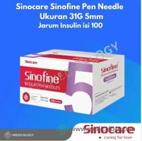 jual Sinofine Pen Needle Jarum Insulin 31G 5mm isi 100